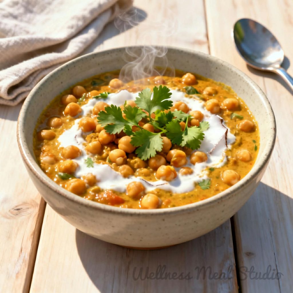 vegan coconut chickpea curry 1