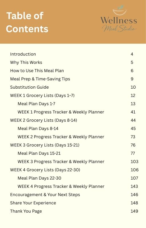 30 day anti inflammatory meal plan for busy women